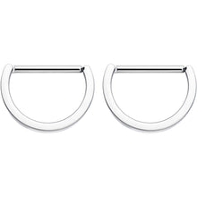 14G 13mm Implant Grade Titanium D Shaped Nipple Clicker Set