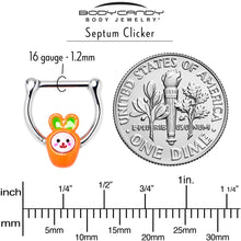 16G 5/16 Surprise Carrot Easter Bunny Cartilage Clicker