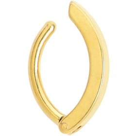 Gold Tone Smooth Simple Style Hinged Hoop Belly