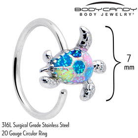 20G 5/16 Glitter Turtle Nose Hoop