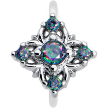 20G 5/16 Vitrail CZ Gem Beauty Cross Nose Hoop