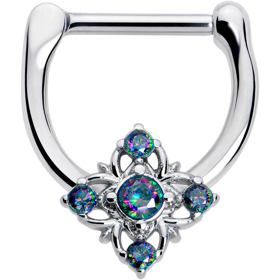 16G 5/16 Vitrail CZ Gem Beauty Cross Cartilage Clicker