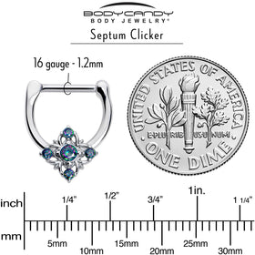 16G 5/16 Vitrail CZ Gem Beauty Cross Cartilage Clicker