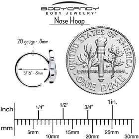 20G 5/16 Profile Butterfly Nose Hoop