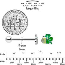 Beer Shamrock St Patricks Barbell Tongue Ring
