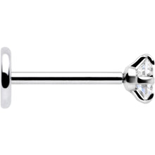 2.5mm Gem Flat Back Earring Threadless Push In Stud 20G