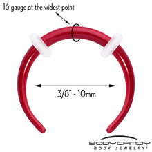 Stainless Steel Crescent Pincher Septum Ring - 14G and 16G