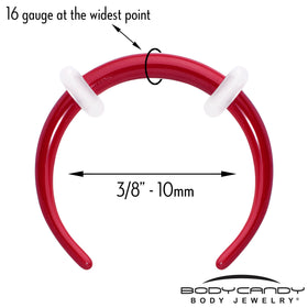 Stainless Steel Crescent Pincher Septum Ring - 14G and 16G