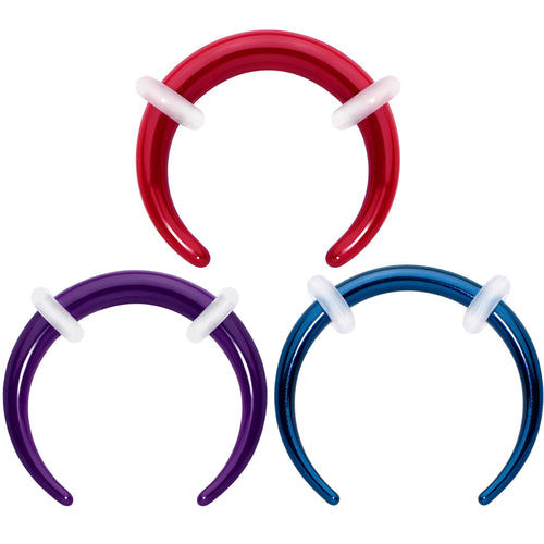 Stainless Steel Crescent Pincher Septum Ring - 14G and 16G
