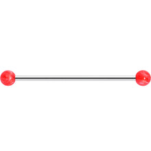 14G Color Acrylic Ball Industrial Barbell 38mm