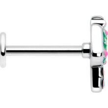 16G 5/16 Aurora Gem Fanciful Green Mushroom Labret Monroe Tragus