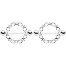 14G 9/16 Links And Spikes Nipple Shield Set