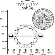14G 9/16 Links And Spikes Nipple Shield Set
