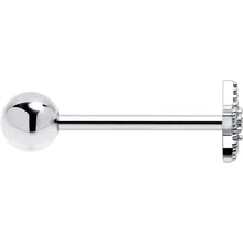 Clear Gem Star Texture Barbell Tongue Ring