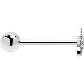 Clear Gem Star Texture Barbell Tongue Ring