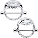 14G 9/16 Shark Bite Nipple Shield Set