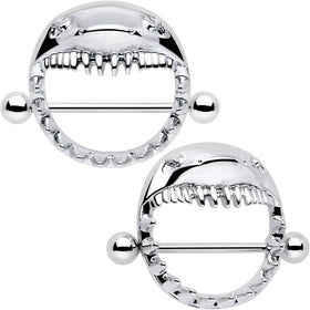 14G 9/16 Shark Bite Nipple Shield Set