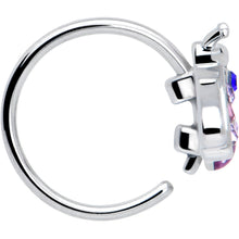 20G 5/16 Pink Blue Gem Beautiful Insect Nose Hoop