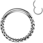 16G 5/16 Braided Style Precision Hinged Segment Ring