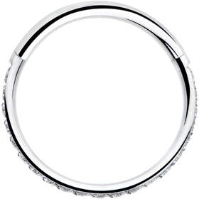 20G 5/16 Clear Cubic Zirconia Forward Facing Hinged Segment Ring