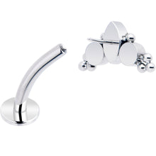 Gem Trio Titanium Push In Threadless Floating Belly Ring
