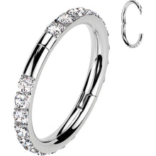 Implant Grade Titanium Forward CZ Double Sided Hoop Segment Ring