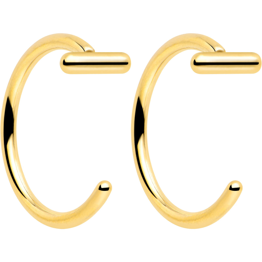 20G Bar Implant Grade Titanium Open Hoop Earrings
