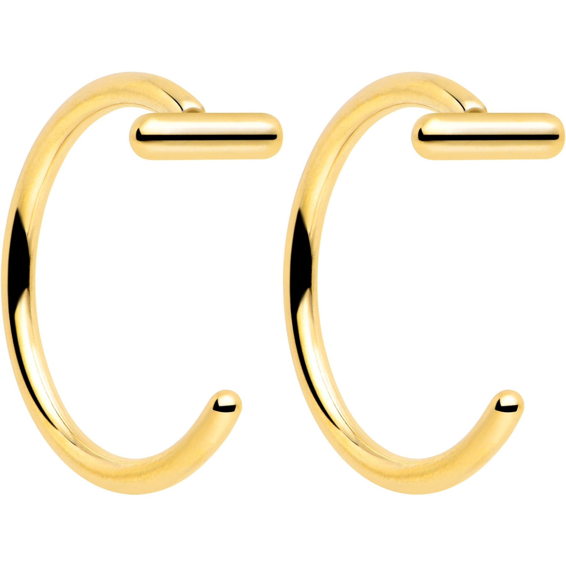 20G Bar Implant Grade Titanium Open Hoop Earrings