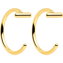 20G Bar Implant Grade Titanium Open Hoop Earrings