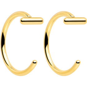 20G Bar Implant Grade Titanium Open Hoop Earrings