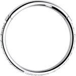18G 3/8 Clear CZ Gem Titanium Forward Facing Hinged Segment Ring