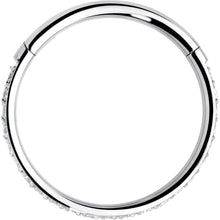 18G 3/8 Clear CZ Gem Titanium Forward Facing Hinged Segment Ring