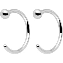 20G Ball End Implant Grade Titanium Open Hoop Earrings