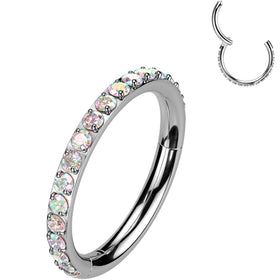 Micro Gem Titanium Hinged Nose Hoop