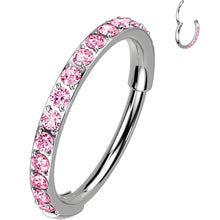 18G Micro Gem Titanium Hinged Nose Hoop