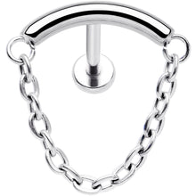 18G 5/16 Titanium Threadless Chain Dangle Hidden Helix Earring