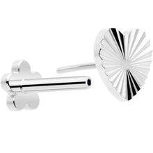 18G Titanium Flat Back Earring Threadless Reversible Heart