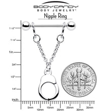 14G 3/4 Handcuff Chain Dangle Nipple Ring Set