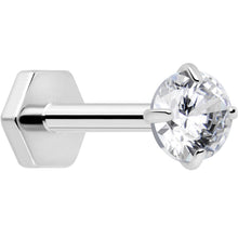 18G 5/16 CZ Implant Grade Titanium Reversible Threadless Flatback