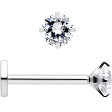 18G 5/16 CZ Implant Grade Titanium Reversible Threadless Flatback