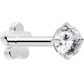 18G 5/16 CZ Implant Grade Titanium Reversible Threadless Flatback
