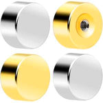 Flat Back Earring Back - Screw On 20G Stainless Steel 4 Pack