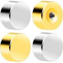 Flat Back Earring Back - Screw On 20G Stainless Steel 4 Pack