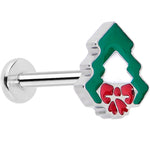 Christmas Flat Back Earring - Holiday Tree