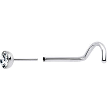 20G 3mm CZ Bezel Set Push-In Threadless Nose Screw Nose Ring