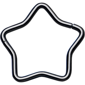 20G Seamless Hollow Star Nose Hoop Surgical Steel