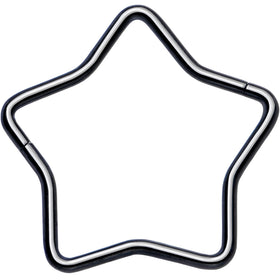 20G Seamless Hollow Star Nose Hoop Surgical Steel