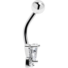 Cubic Zirconia Style Butterfly Belly Ring