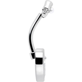 Love Ribbon Heart Double Mount Belly Ring