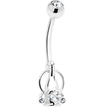 Clear Gem Champagne Dreams Dangle Belly Ring